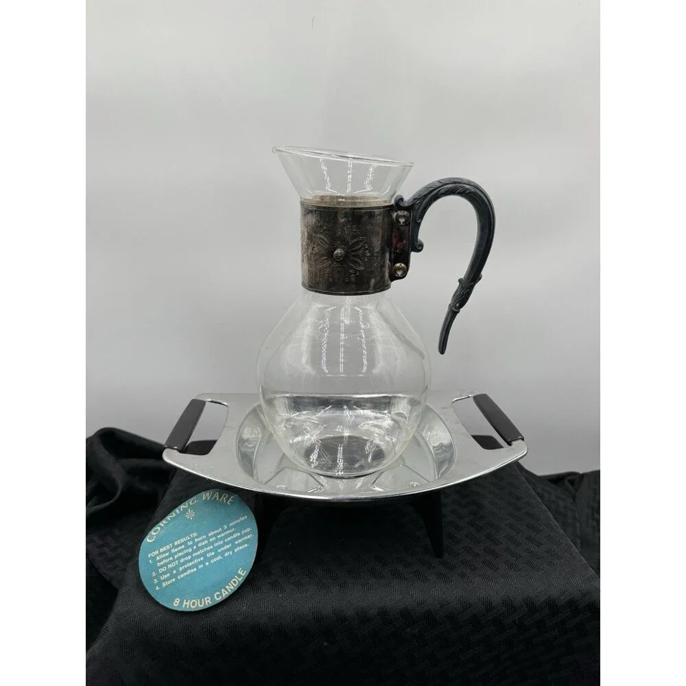 Vintage Corning Wear Royal Buffet Casserole Warming Stand & Tea-light Holder